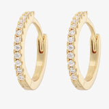 White Hoop Earrings - Medium - Simply Beach UK