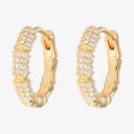 Gold Bamboo Hoop Earrings - Small - Simply Beach UK