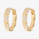Gold Bamboo Hoop Earrings - Small - Simply Beach UK