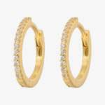 Emilia White Slim Hoop Earrings - Small - Simply Beach UK