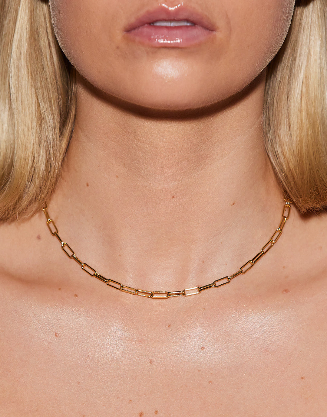 Gold Chunky Link Necklace - 40cm - Simply Beach UK