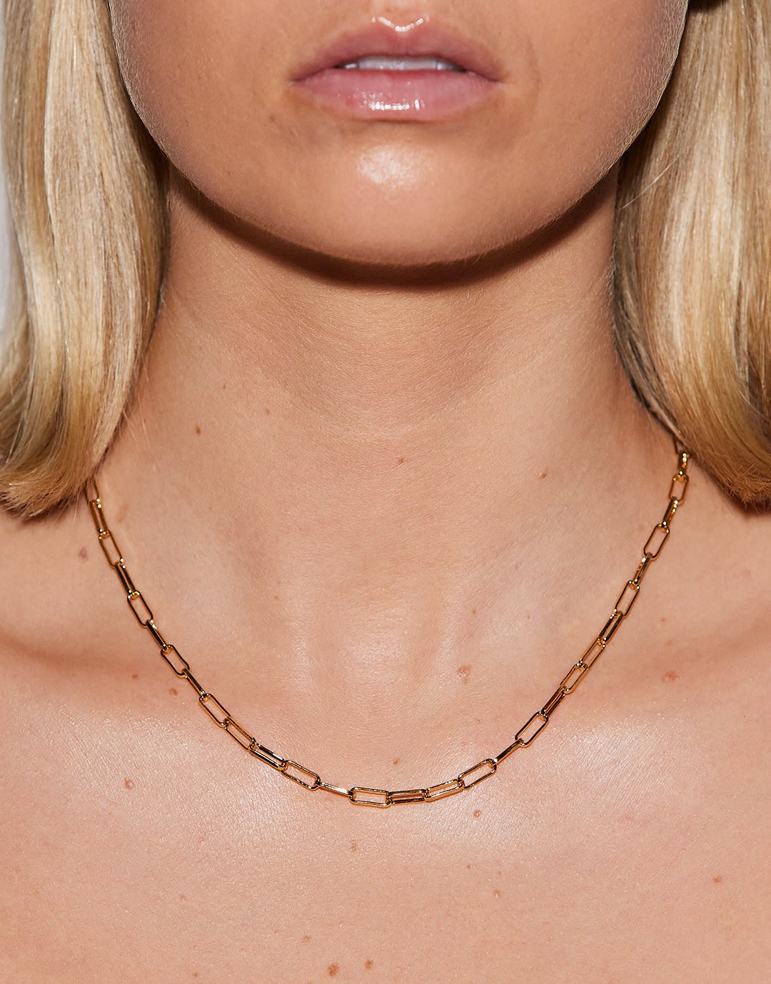 Gold Necklace Open Link - 45cm - Simply Beach UK