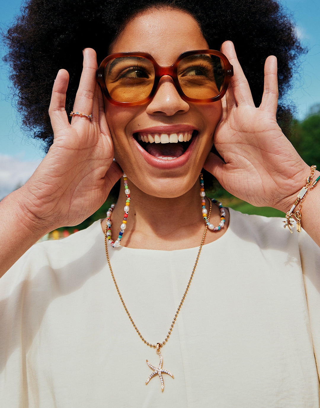 Lucy Charm White - Large - Simply Beach UK