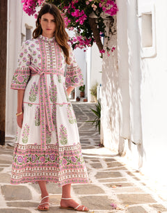 Pink City Prints Gemma Dress  - Folk Mix - Simply Beach UK