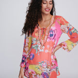 Hawaii Mini Tunic - Pink Print - Simply Beach UK