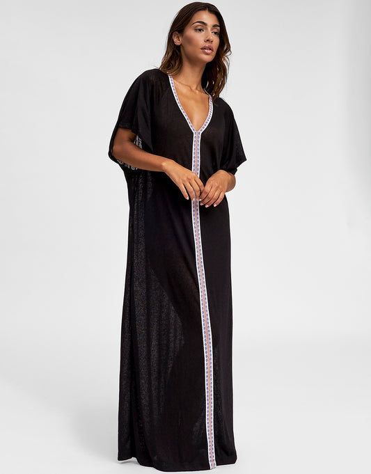 Inca Abaya Dress - Black and White - Simply Beach UK