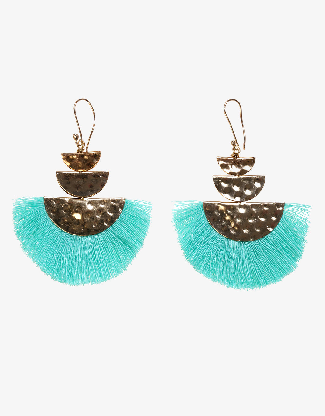 Fan Earrings - Turquoise - Simply Beach UK