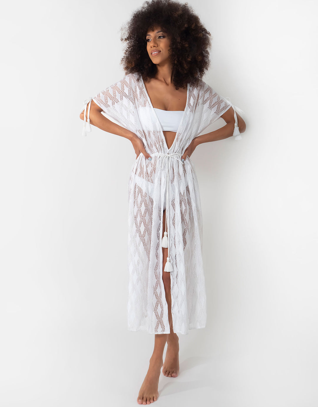 Temptation Kaftan - White - Simply Beach UK