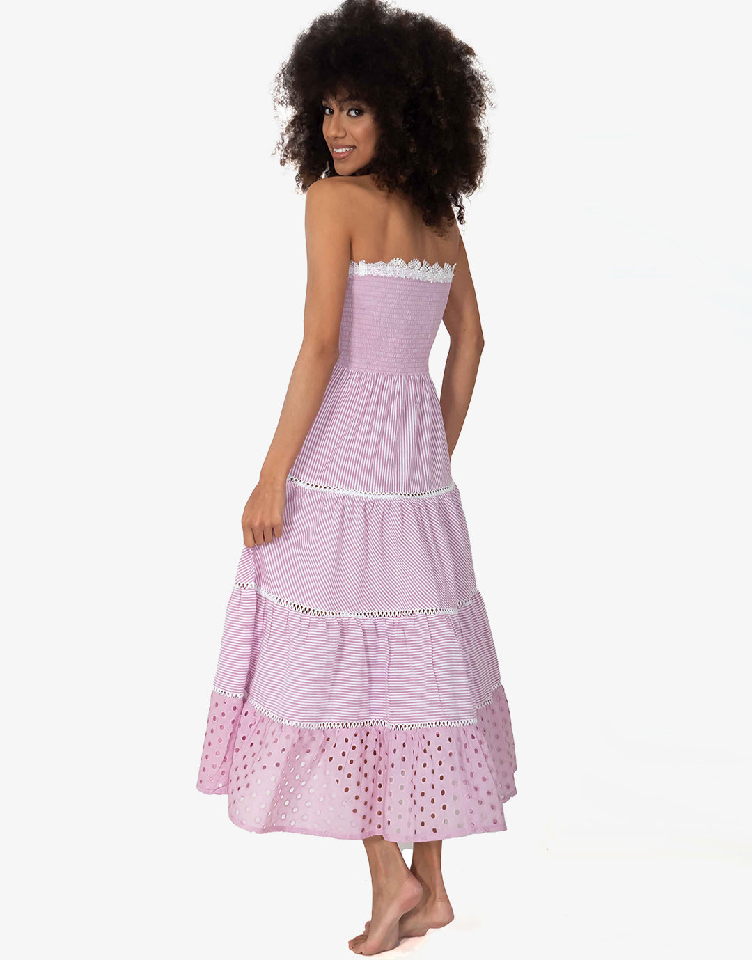 Joy Bandeau Maxi Dress - Pink - Simply Beach UK