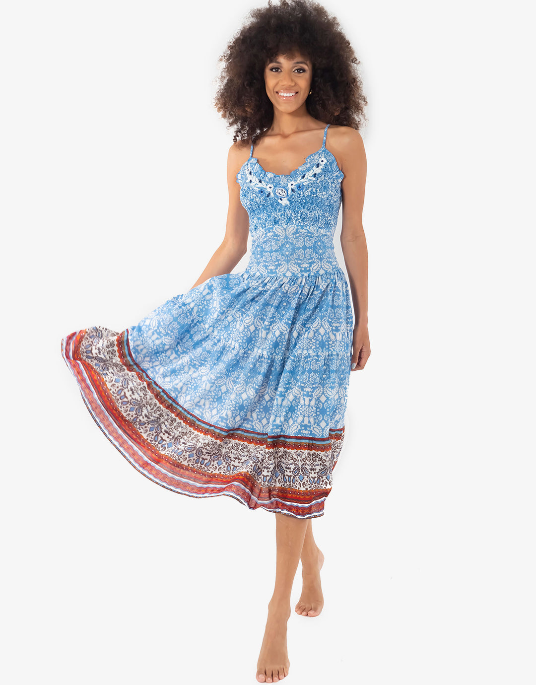 Lara Strappy Maxi Dress - Blue - Simply Beach UK