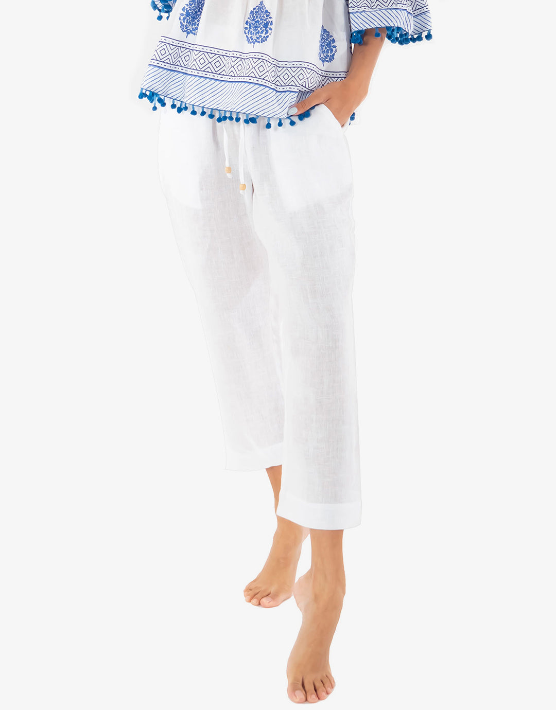 Naomi Beach Trousers - White - Simply Beach UK