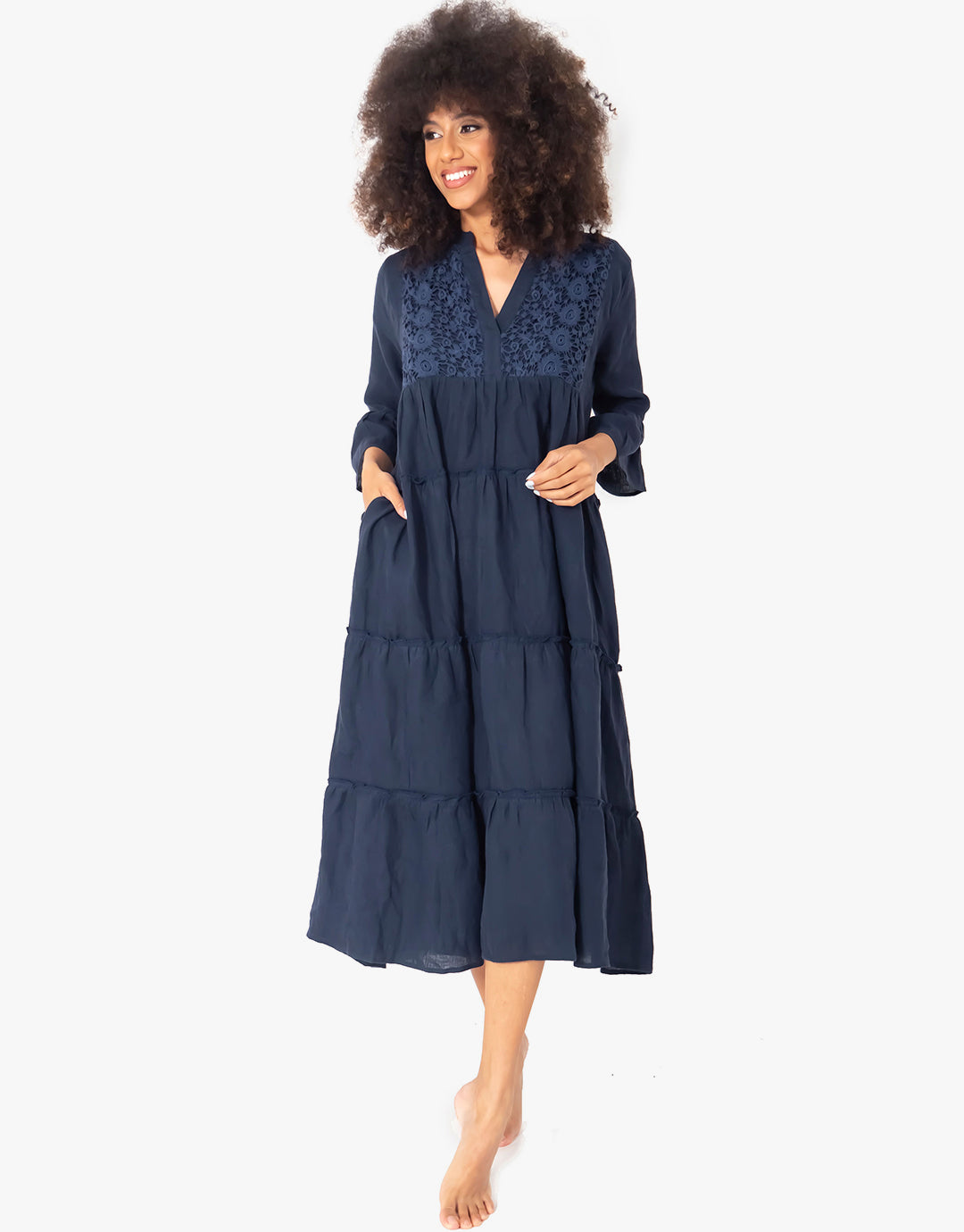 Penny Maxi Dress - Navy Blue - Simply Beach UK