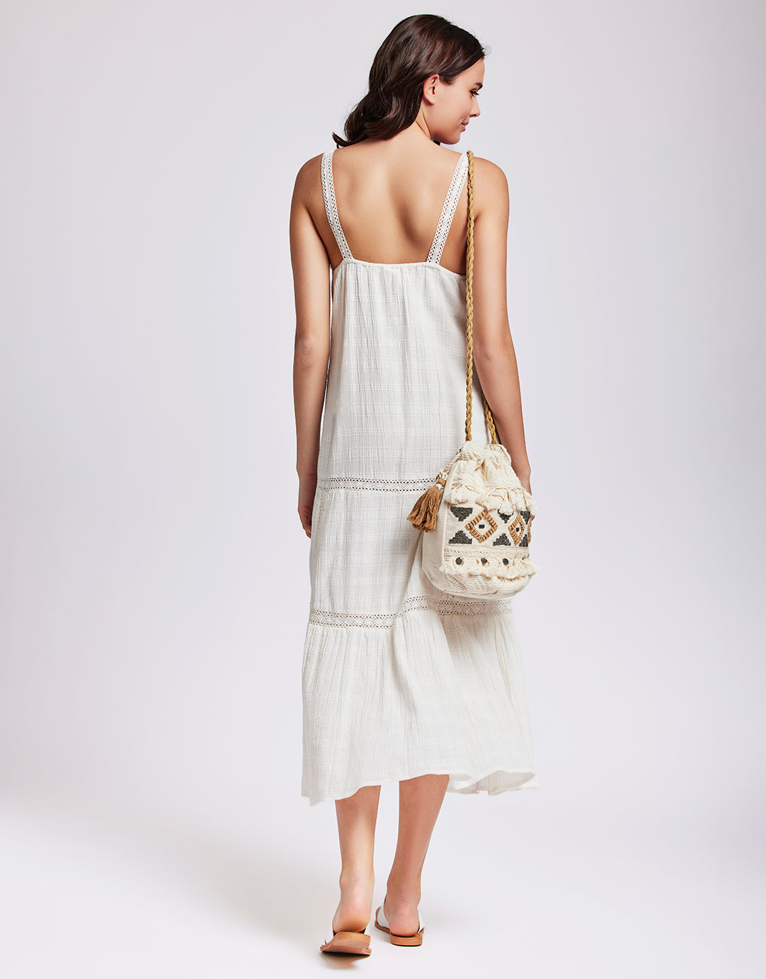 Clotilde Strappy Maxi Dress - White - Simply Beach UK