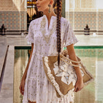 Angie Short Sleeved Dress - White - Simply Beach UK