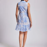 Elsa Sleeveless Shirt Dress - Blue - Simply Beach UK