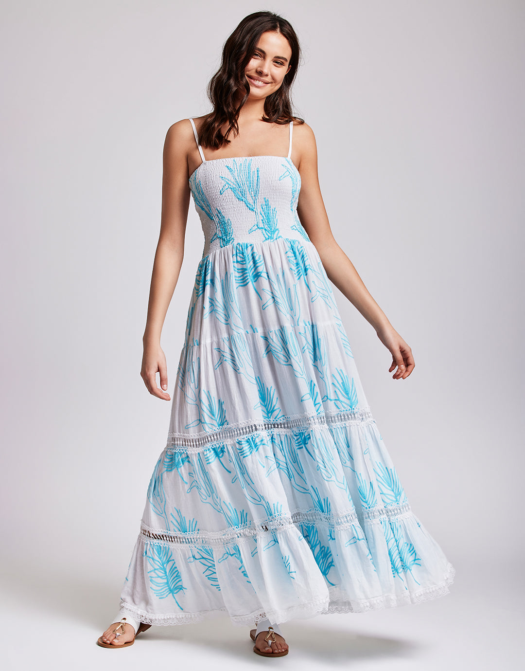 Joy Strappy Maxi Dress - Turquoise - Simply Beach UK