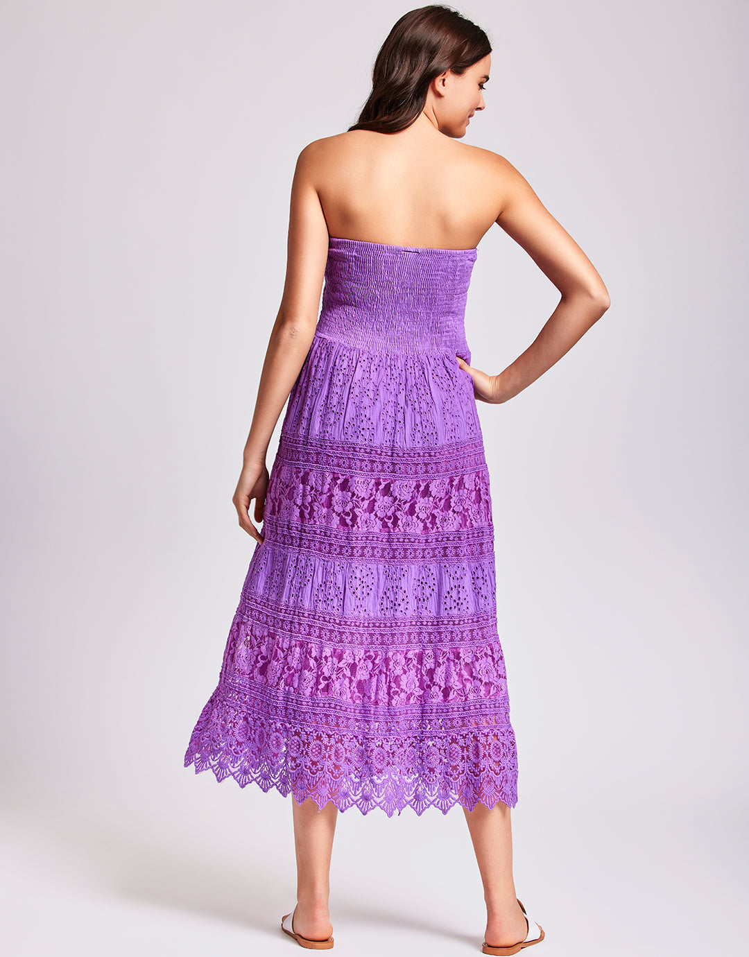 Gaia Bandeau Dress - Purple - Simply Beach UK