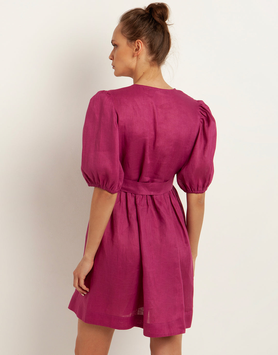 Minimal Mini Wrap Dress - Magenta - Simply Beach UK