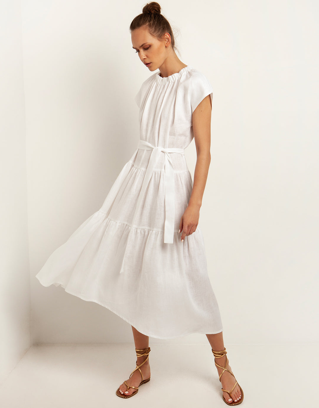 Minimal Midi Dress - White - Simply Beach UK