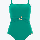 Nuria Ferrer Indira Bandeau Neck Swimsuit - Green - Simply Beach UK