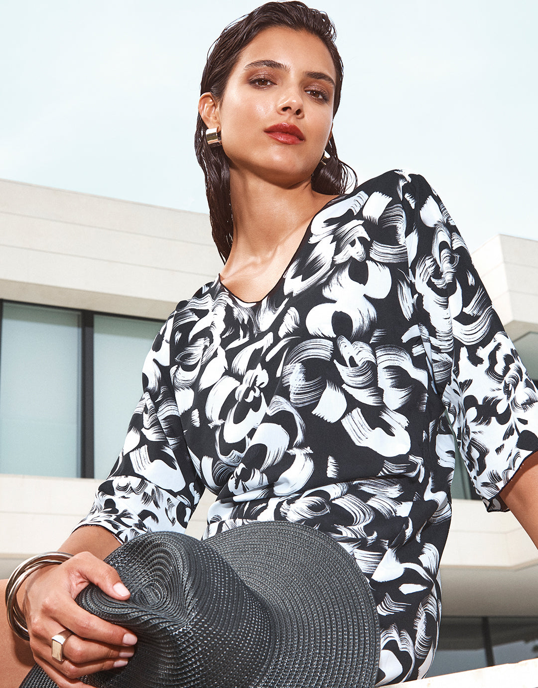 Island Beach Dress - Black and White Island Beach Dress - Black and White