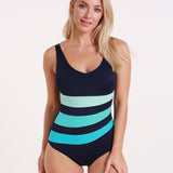 Iris Longer Length Swimsuit - Blue Ombre