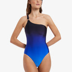 Oia Sunset One Shoulder Swimsuit - Ocean - Simply Beach UK