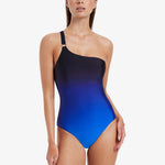 Oia Sunset One Shoulder Swimsuit - Ocean - Simply Beach UK