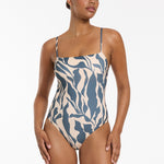 Sereno Minimal Tank Swimsuit - Steel Blue - Simply Beach UK