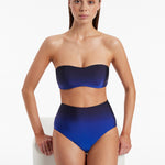 Oia Sunset High Waist Bikini Pant - Ocean - Simply Beach UK