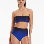Oia Sunset High Waist Bikini Pant - Ocean - Simply Beach UK