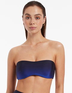 Oia Sunset Minimal Bandeau Bikini Top - Ocean - Simply Beach UK