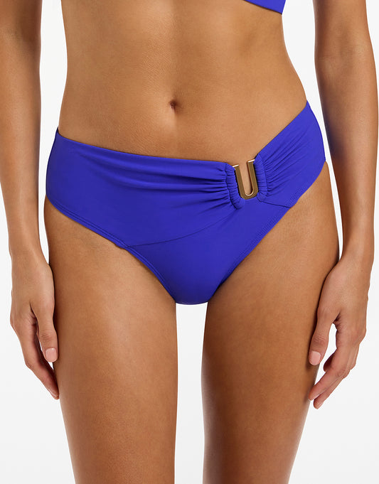 Jetset U Trim Mid Bikini Pant - Sapphire - Simply Beach UK