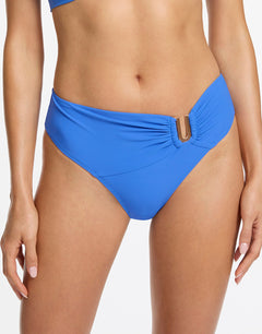Jetset U Trim Mid Bikini Pant - Tide Blue - Simply Beach UK