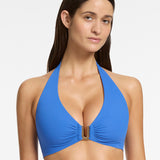 Jetset D DD U Trim Halter Bikini Top - Tide Blue - Simply Beach UK