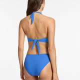Jetset D DD Twist Front Bikini Top - Tide Blue - Simply Beach UK