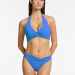 Jetset D DD Twist Front Bikini Top - Tide Blue - Simply Beach UK