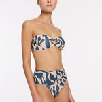 Sereno Ring Bandeau Bikini Top - Steel Blue - Simply Beach UK