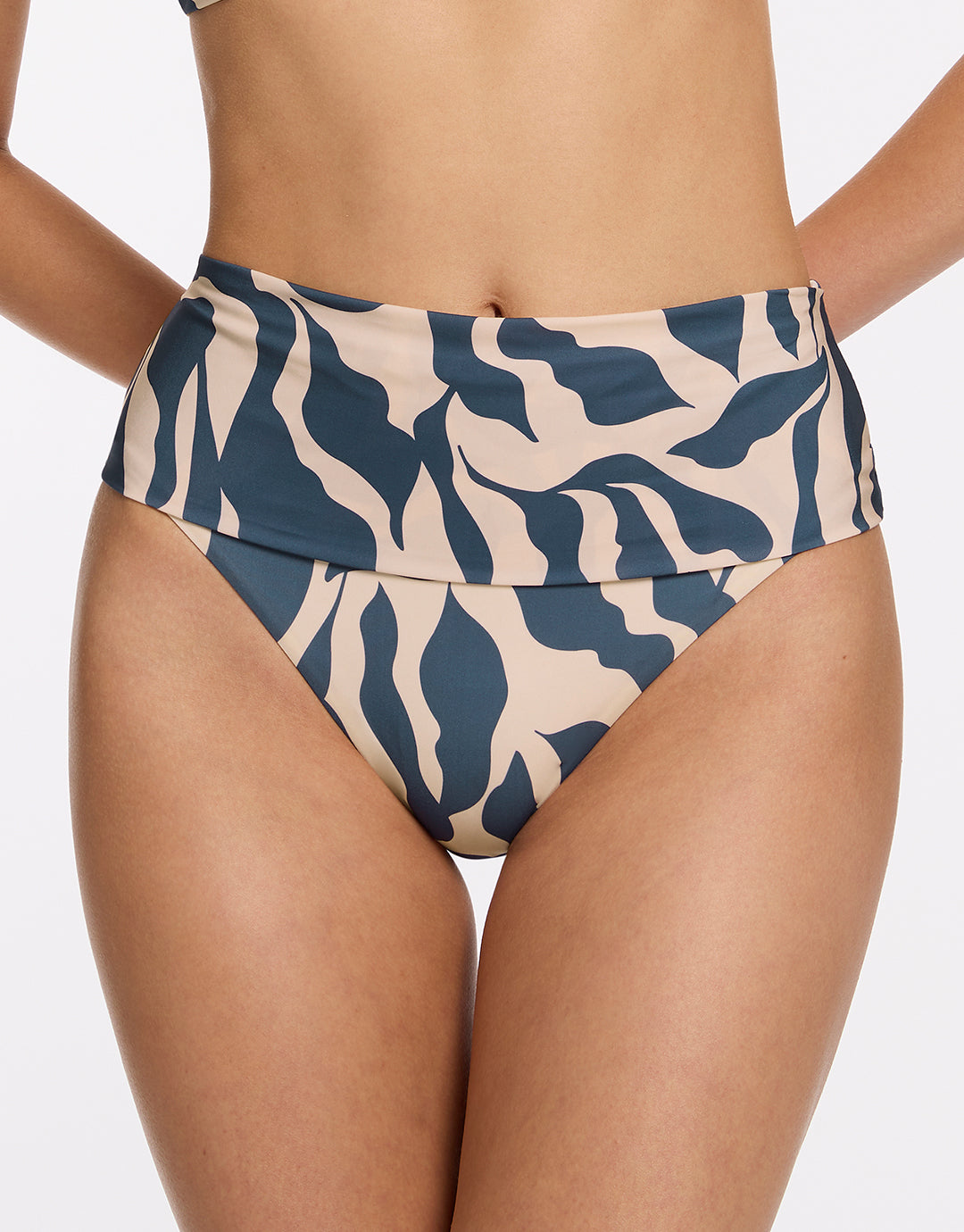 Sereno Fold Bikini Pant - Steel Blue - Simply Beach UK