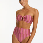 Alessia Geo Bandeau Bikini Top - Peony - Simply Beach UK