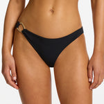 Jetset Lien Trim Hipster Bikini Pant - Black - Simply Beach UK
