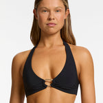 Jetset Lien Triangle Bikini Top - Black - Simply Beach UK