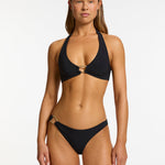 Jetset Lien Trim Hipster Bikini Pant - Black - Simply Beach UK