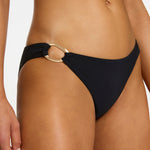Jetset Lien Trim Hipster Bikini Pant - Black - Simply Beach UK