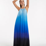 Oia Sunset Halter Maxi Dress - Ocean - Simply Beach UK