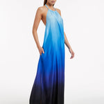 Oia Sunset Halter Maxi Dress - Ocean - Simply Beach UK