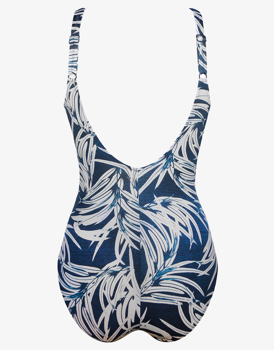 Jean Breeze Twist Front Swimsuit - Denim White - Simply Beach UK