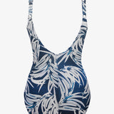 Jean Breeze Twist Front Swimsuit - Denim White - Simply Beach UK