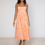 Bellflower Tie Back Midi Dress - Peach - Simply Beach UK