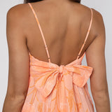 Bellflower Tie Back Midi Dress - Peach - Simply Beach UK